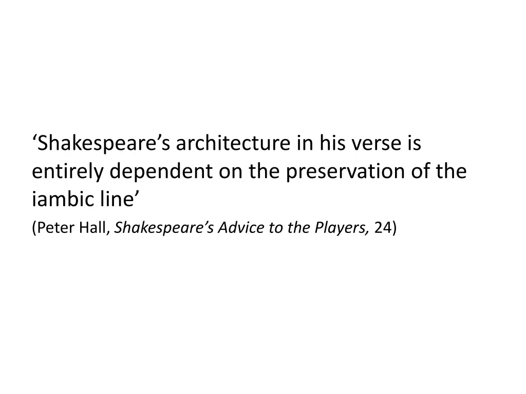 shakespeare s architecture in his verse
