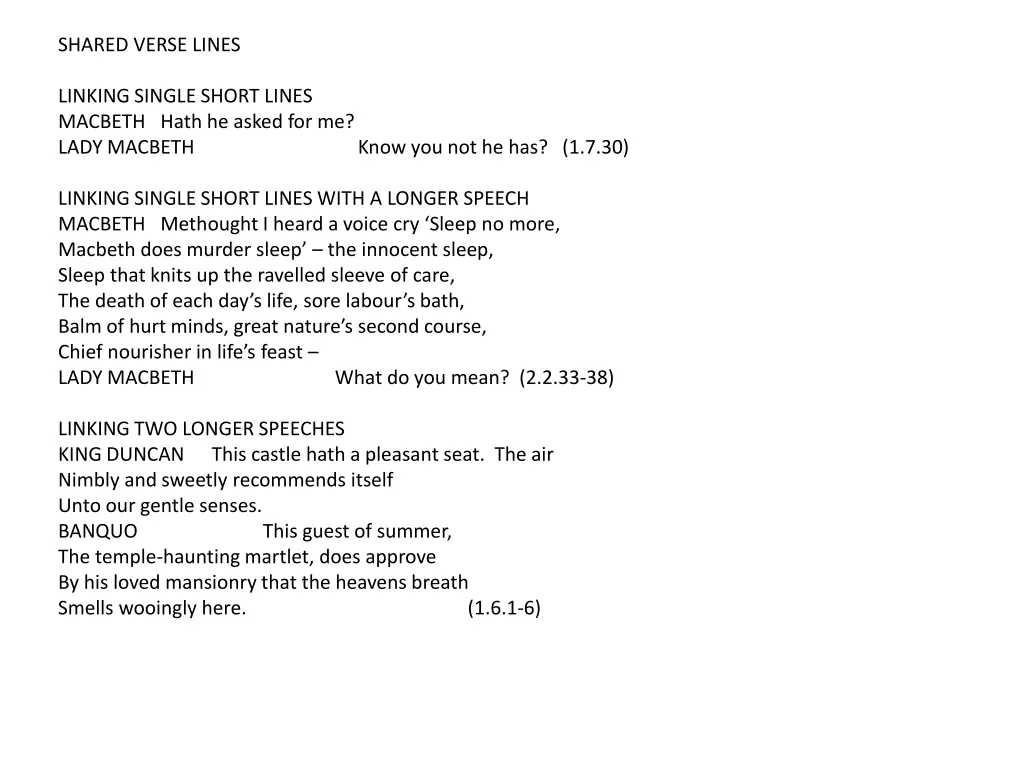 shared verse lines