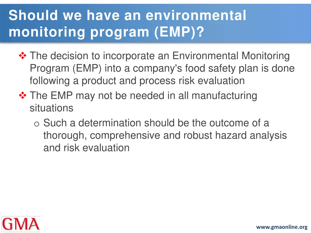 should we have an environmental monitoring