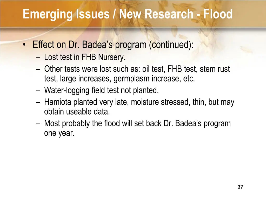 emerging issues new research flood 3