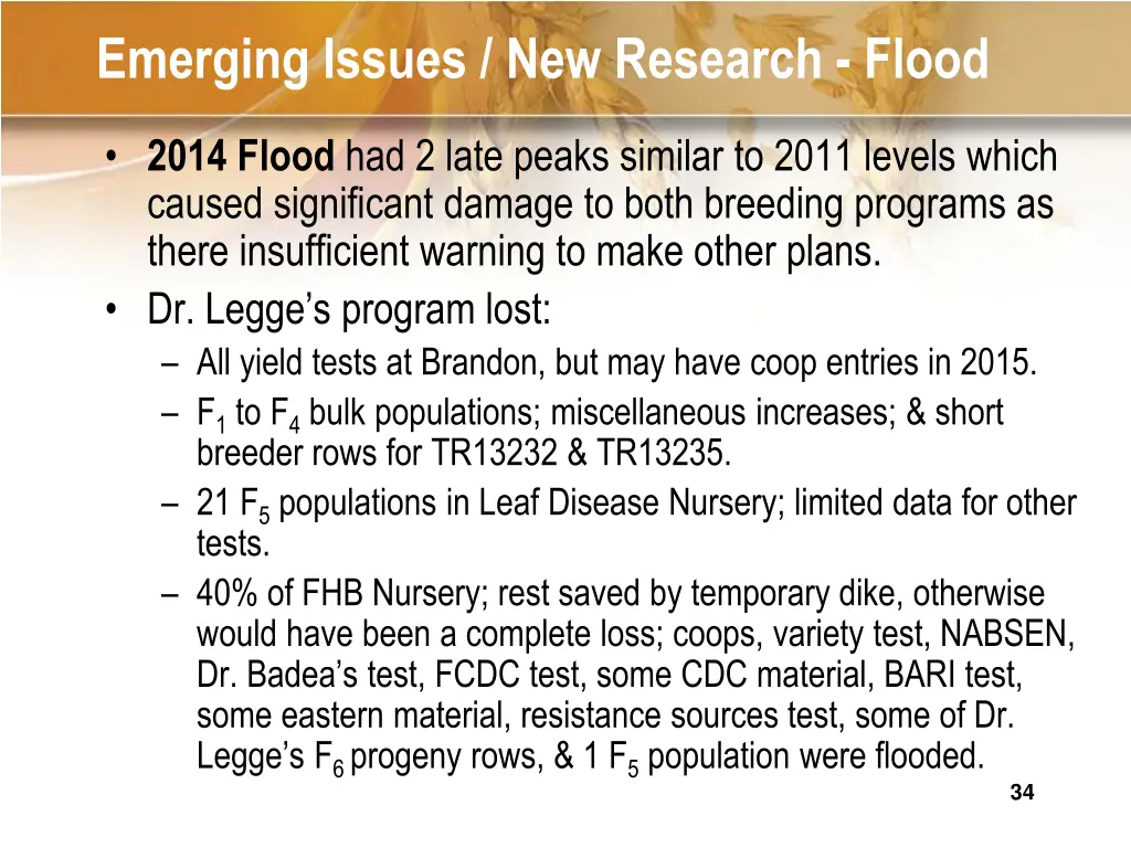 emerging issues new research flood