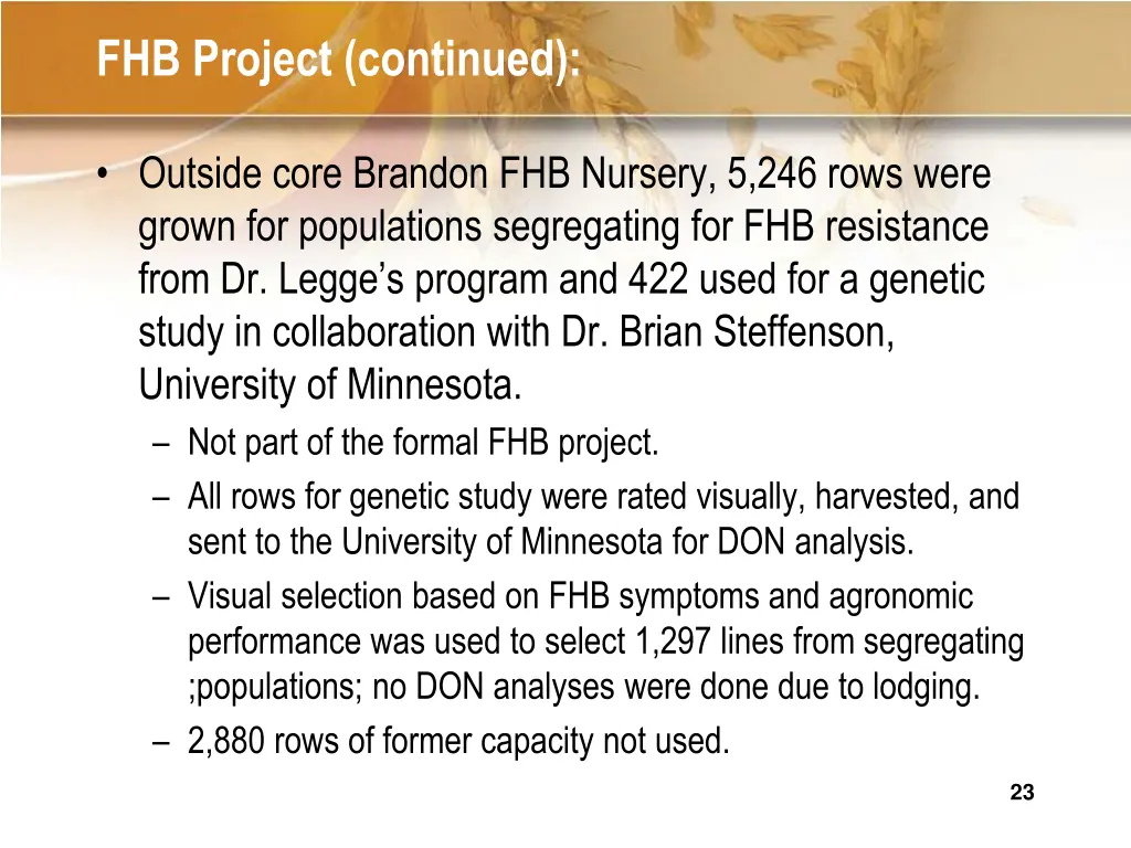 fhb project continued 2