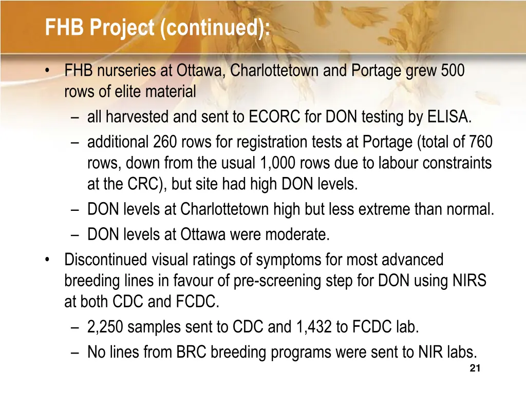 fhb project continued