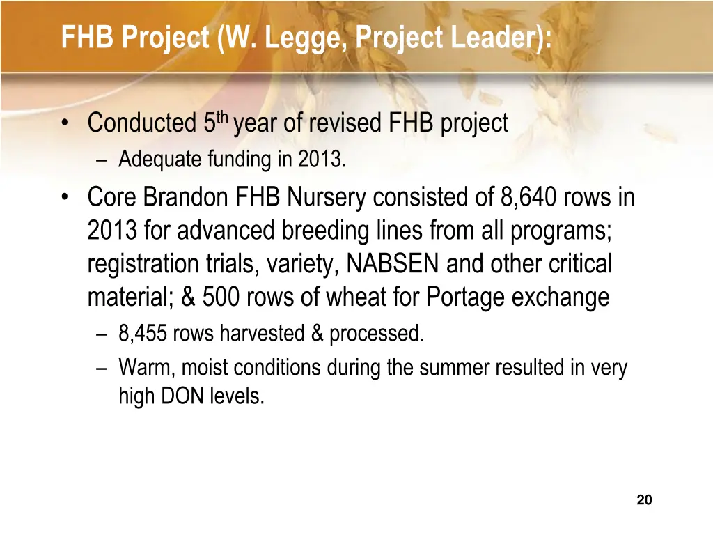 fhb project w legge project leader
