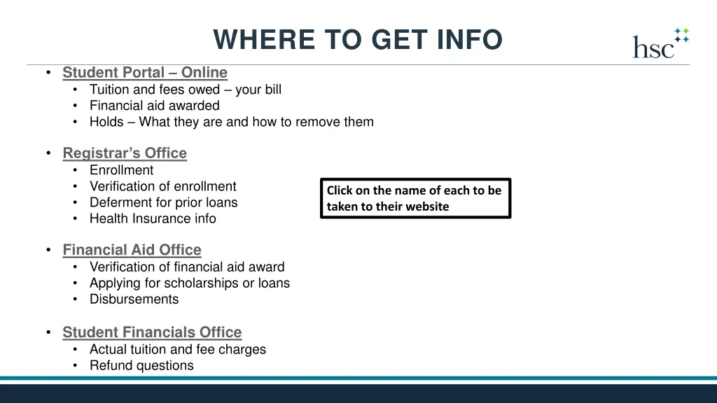where to get info