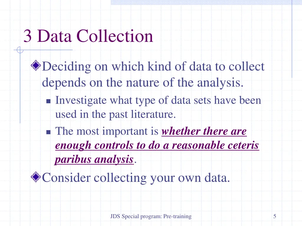 3 data collection