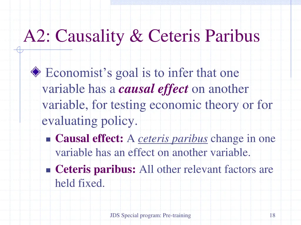 a2 causality ceteris paribus