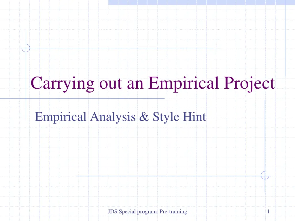 carrying out an empirical project