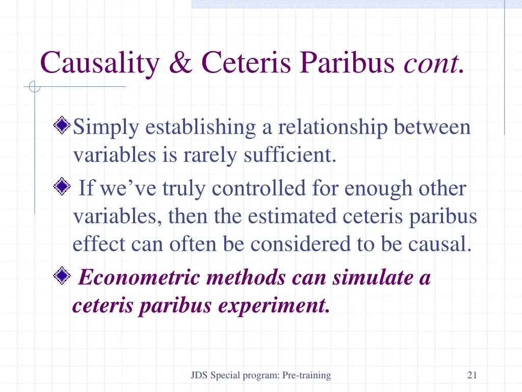 causality ceteris paribus cont