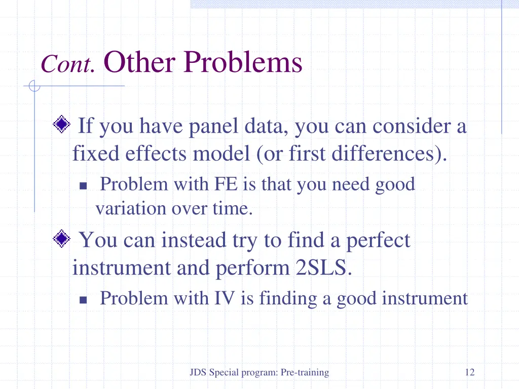 cont other problems