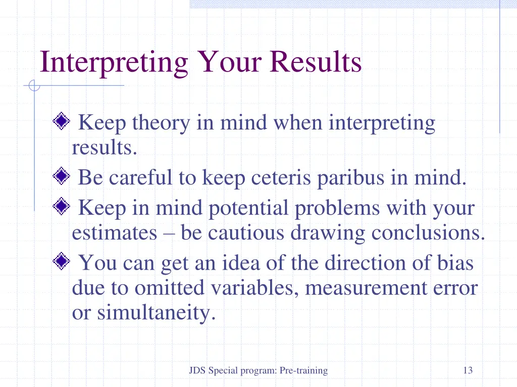 interpreting your results