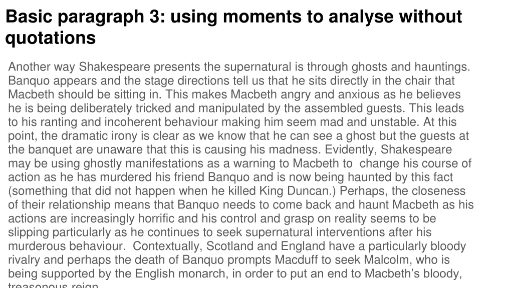 basic paragraph 3 using moments to analyse