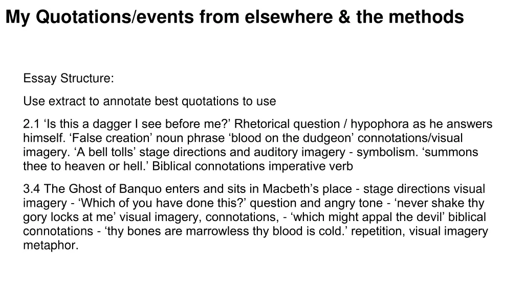 my quotations events from elsewhere the methods