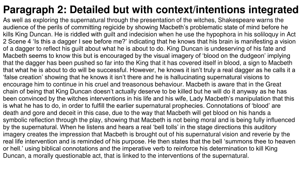 paragraph 2 detailed but with context intentions