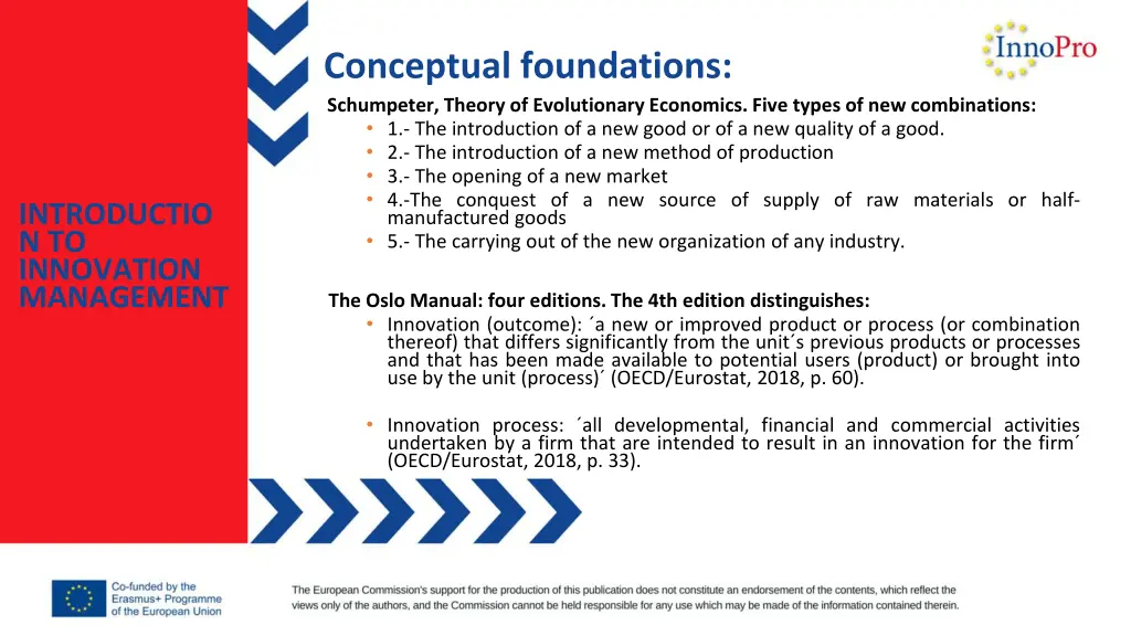 conceptual foundations schumpeter theory