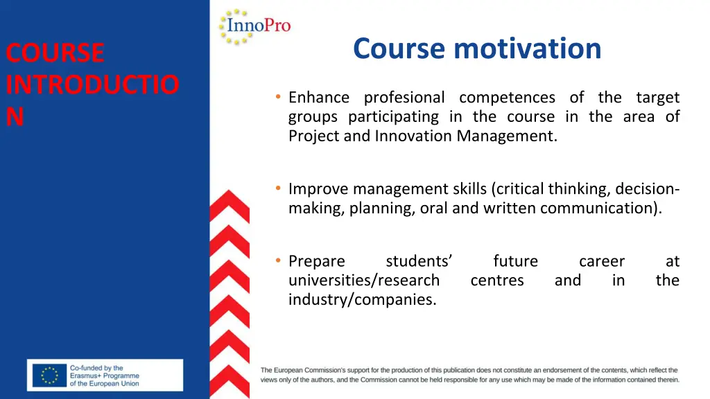 course motivation