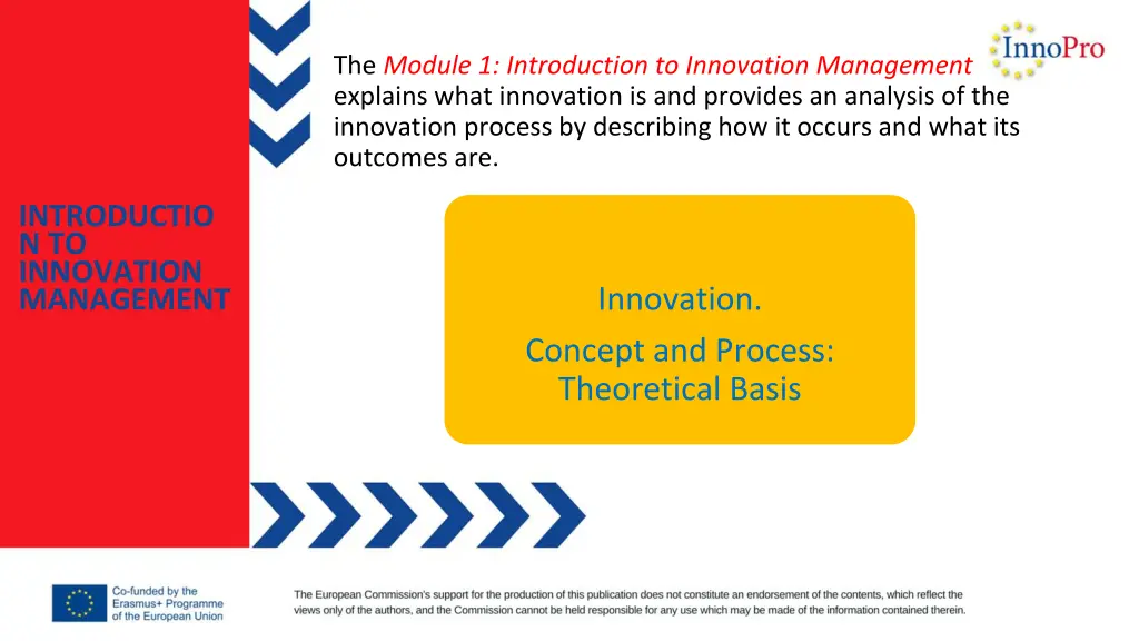 the module 1 introduction to innovation