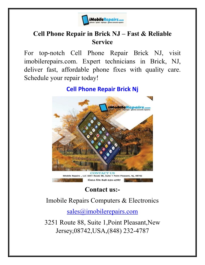 cell phone repair in brick nj fast reliable