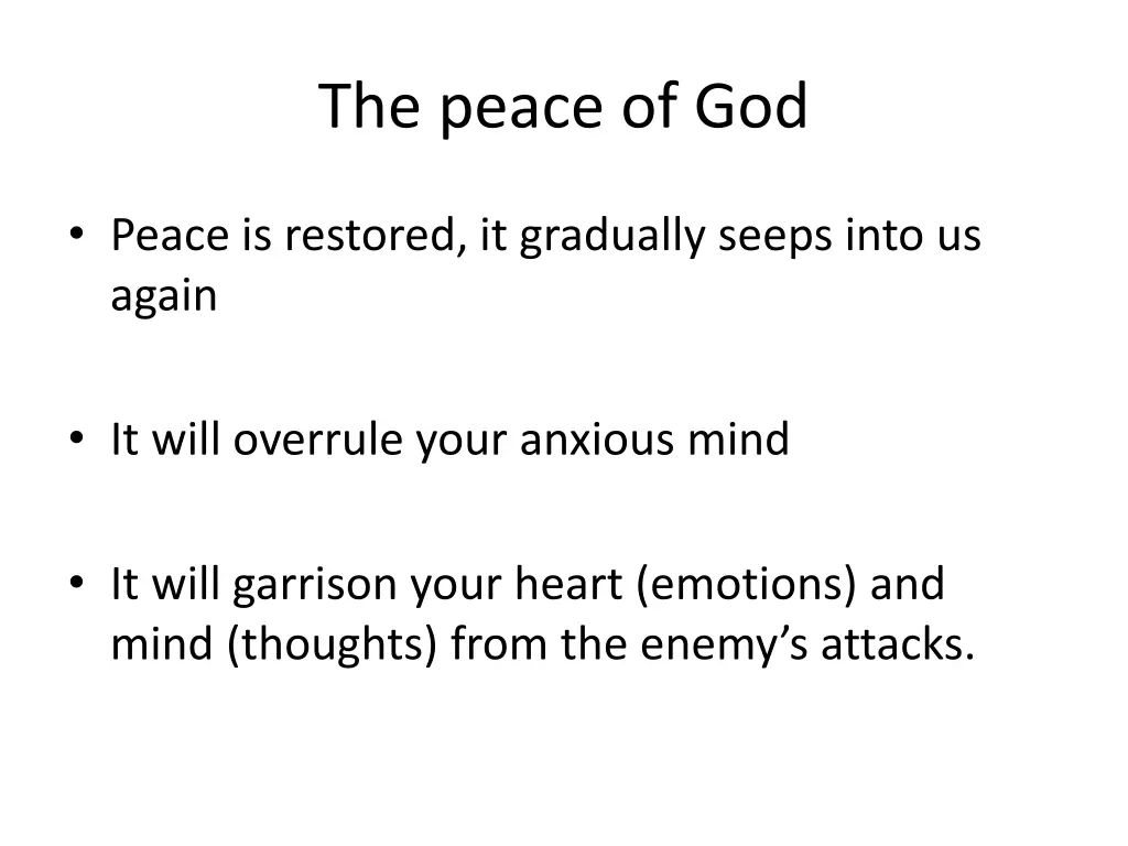 the peace of god