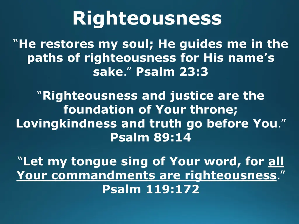righteousness 2