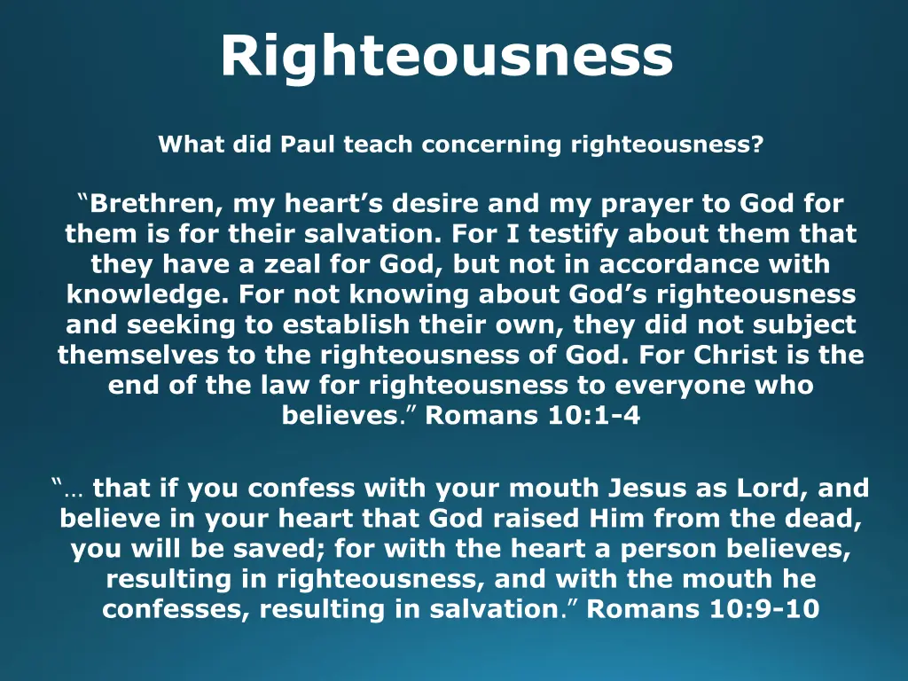 righteousness 3