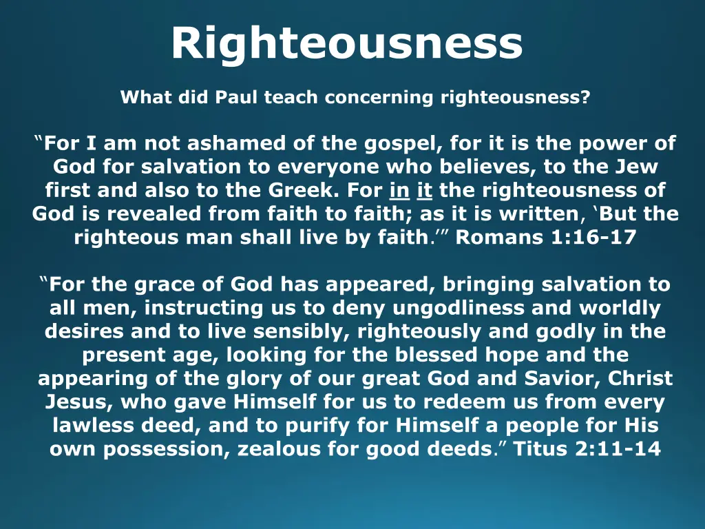 righteousness 5