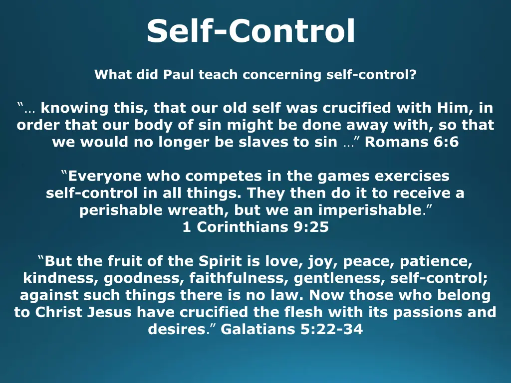 self control 1