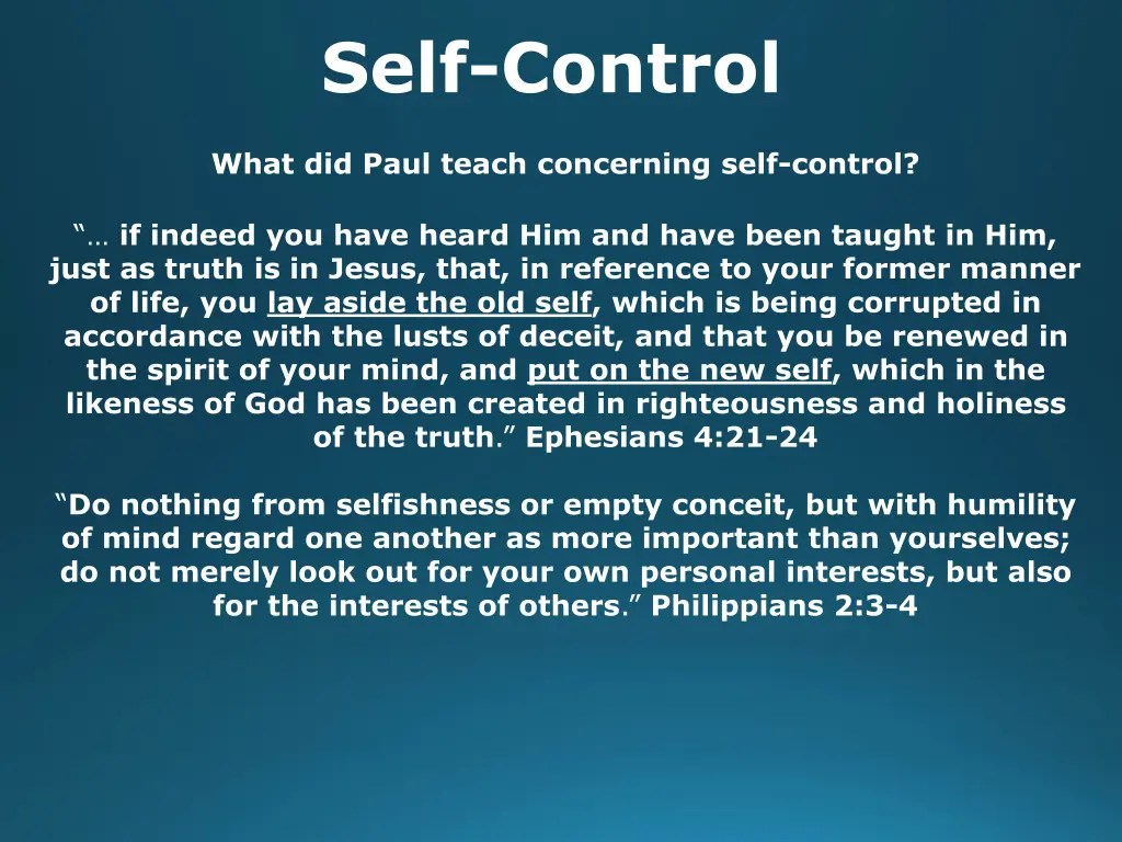 self control 2