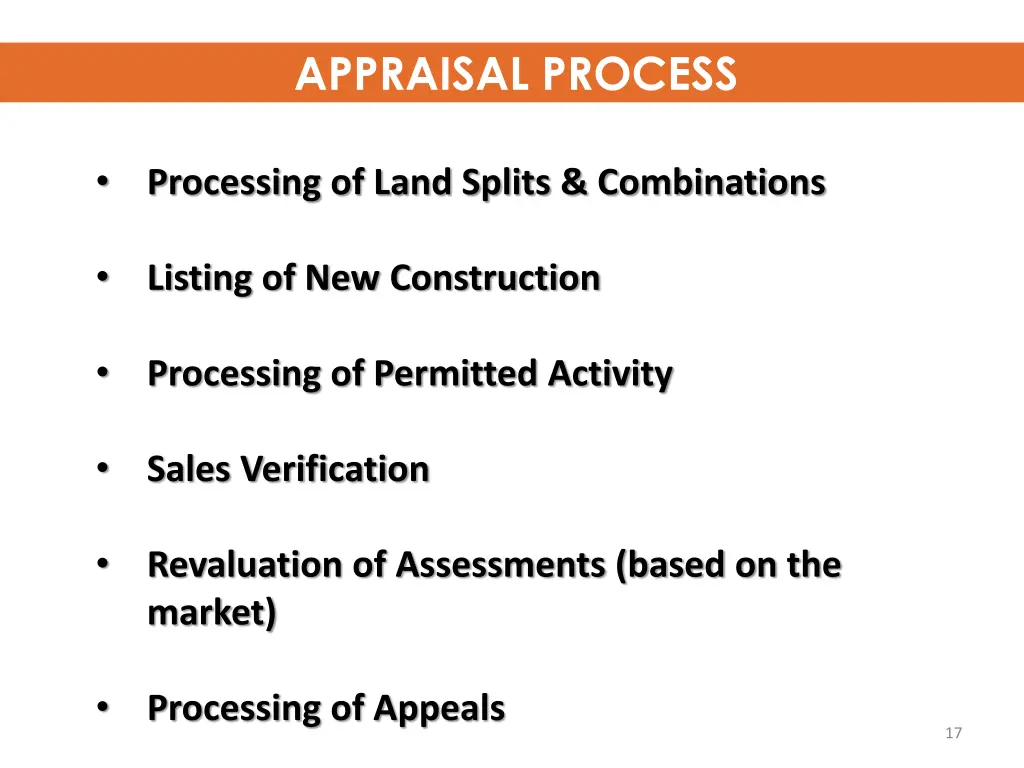 appraisal process