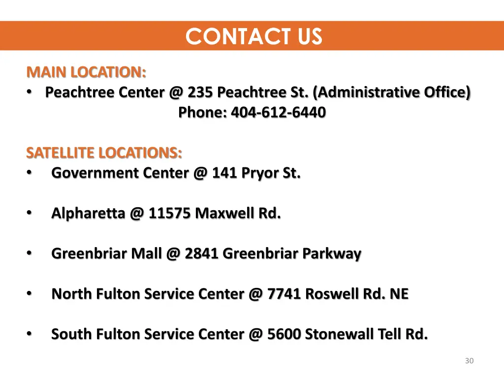 contact us