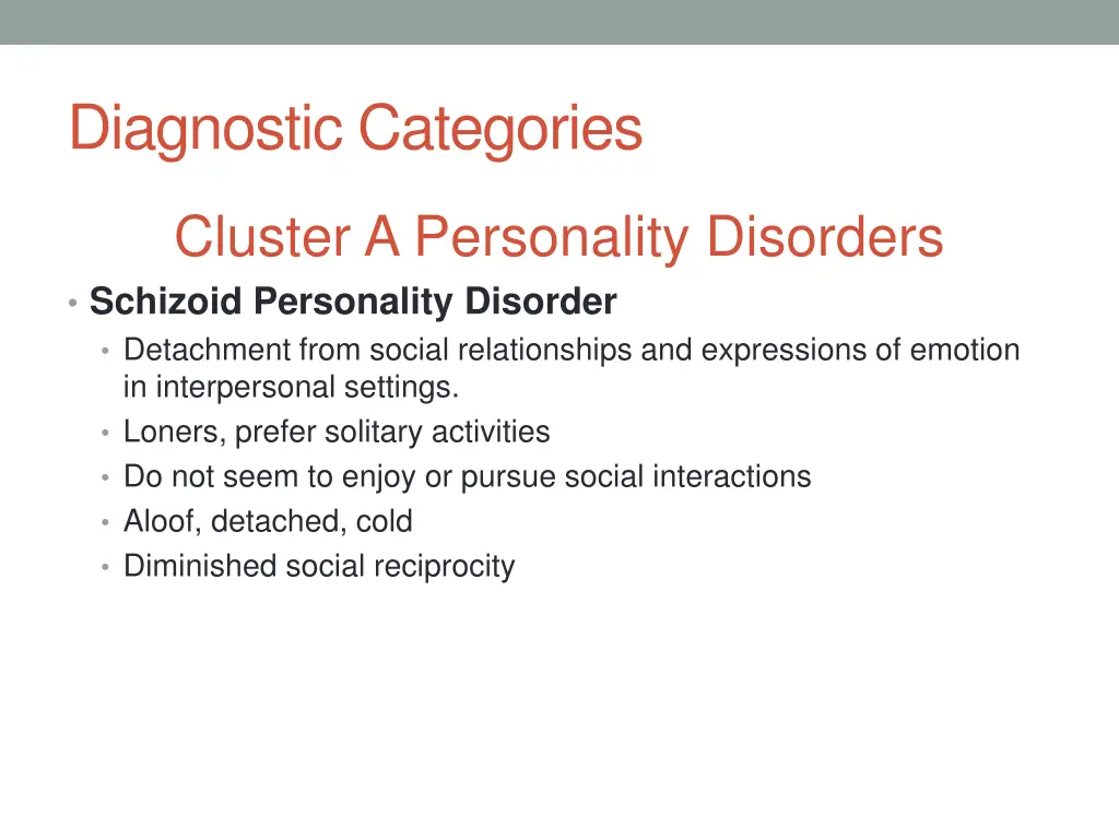 diagnostic categories 10