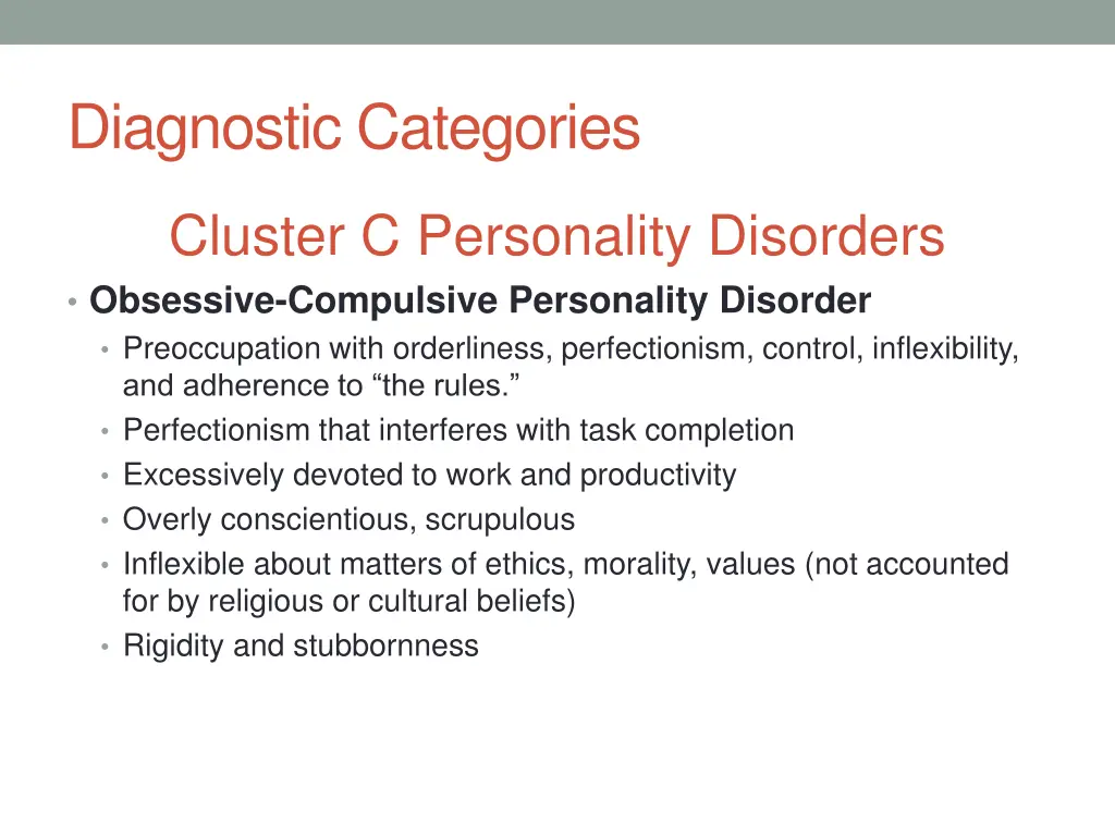 diagnostic categories 15