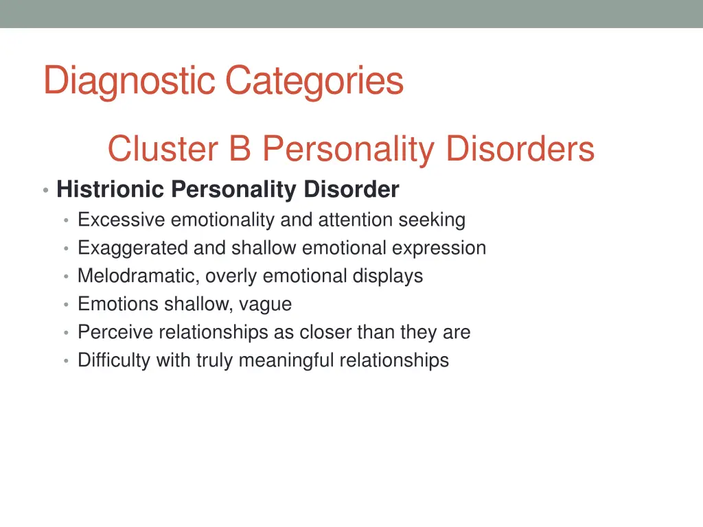 diagnostic categories 19