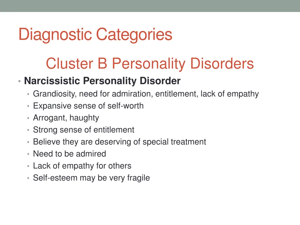 diagnostic categories 20