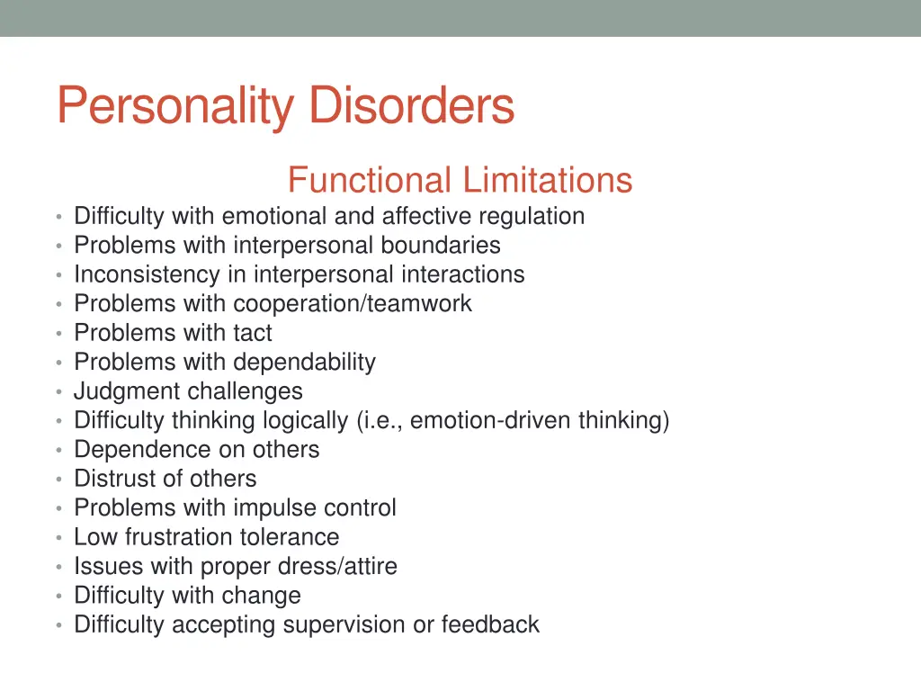 personality disorders 2