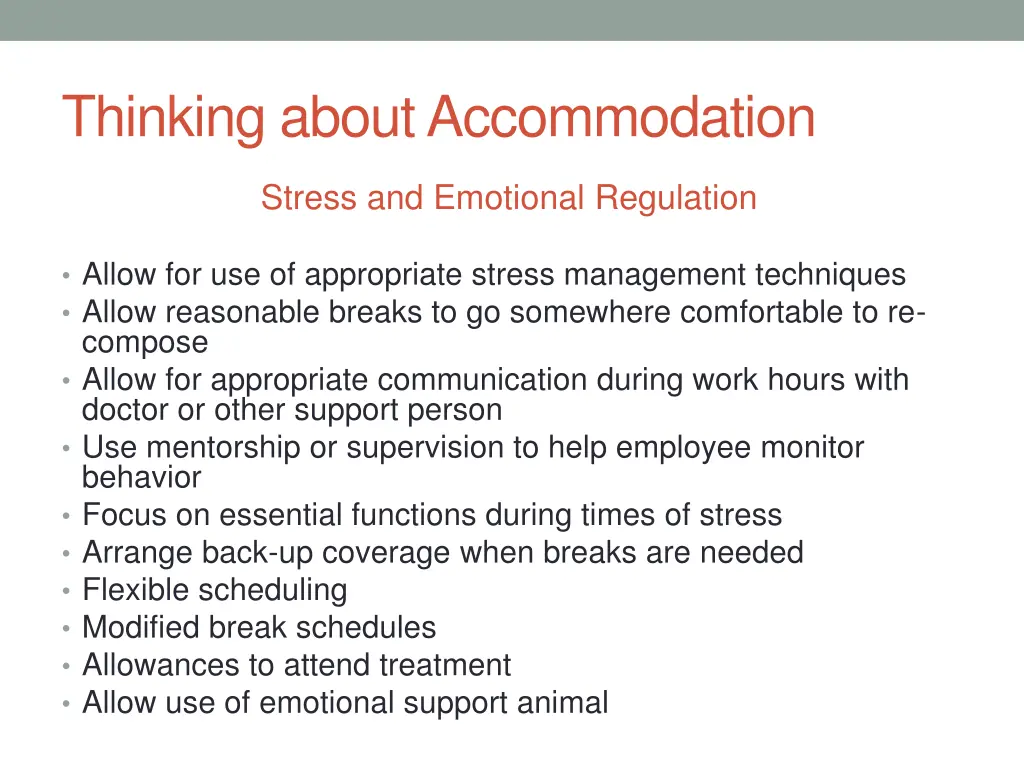 thinking about accommodation 1