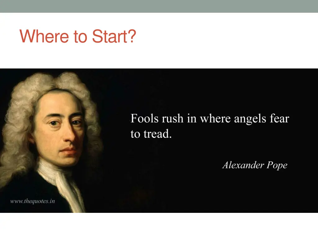 where to start 1