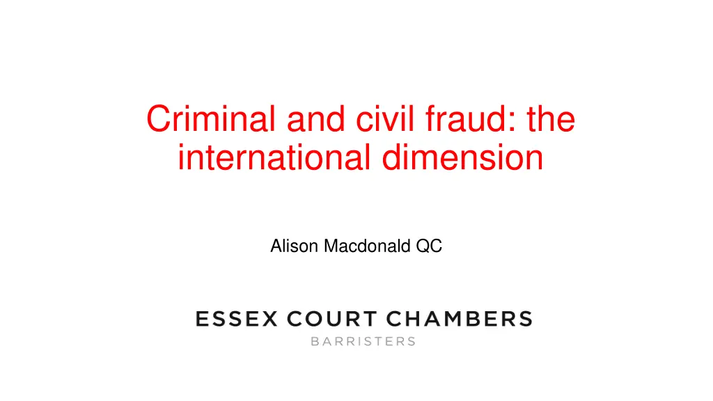 criminal and civil fraud the international
