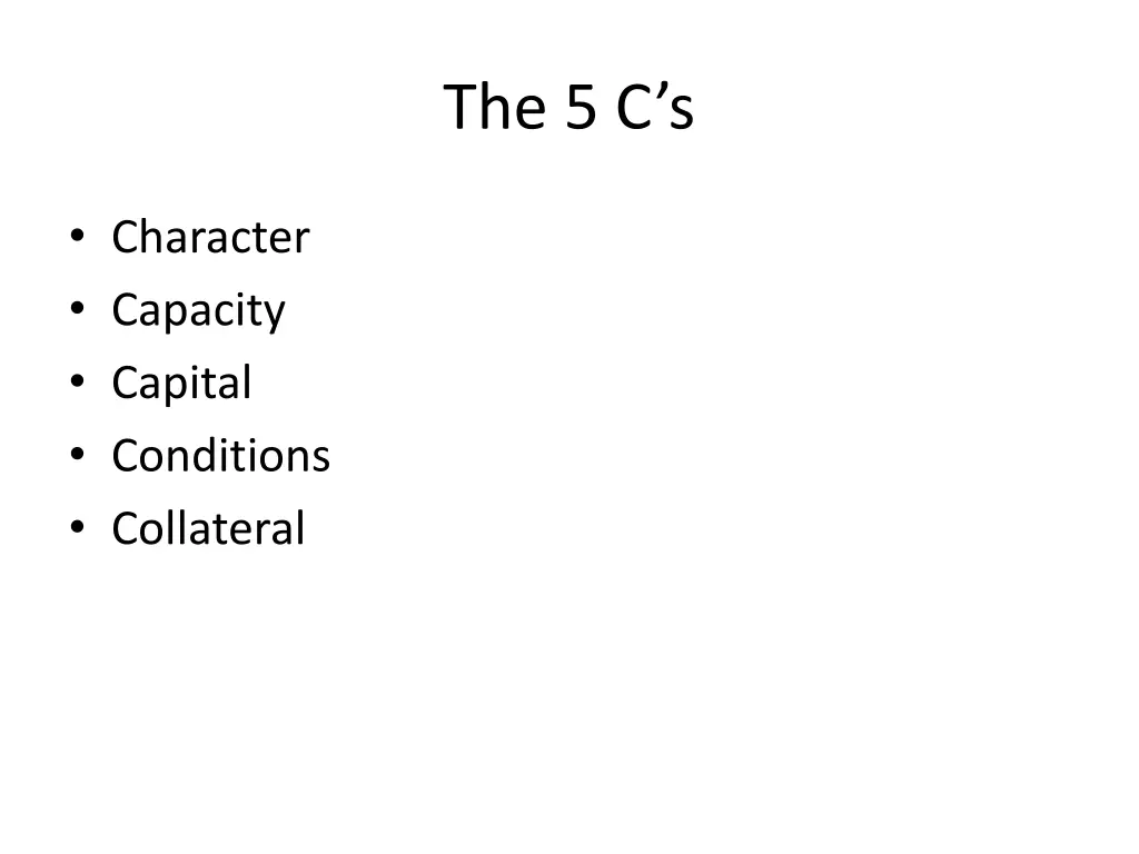 the 5 c s