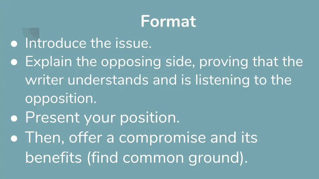 format