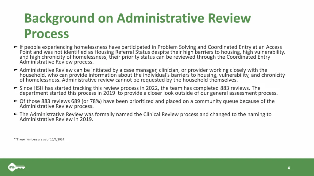 background on administrative review process