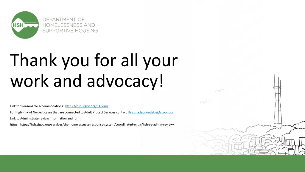 thank you for all your work and advocacy