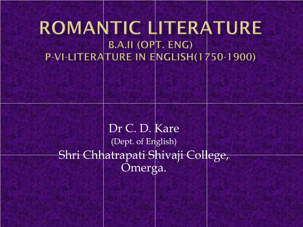 dr c d kare dept of english