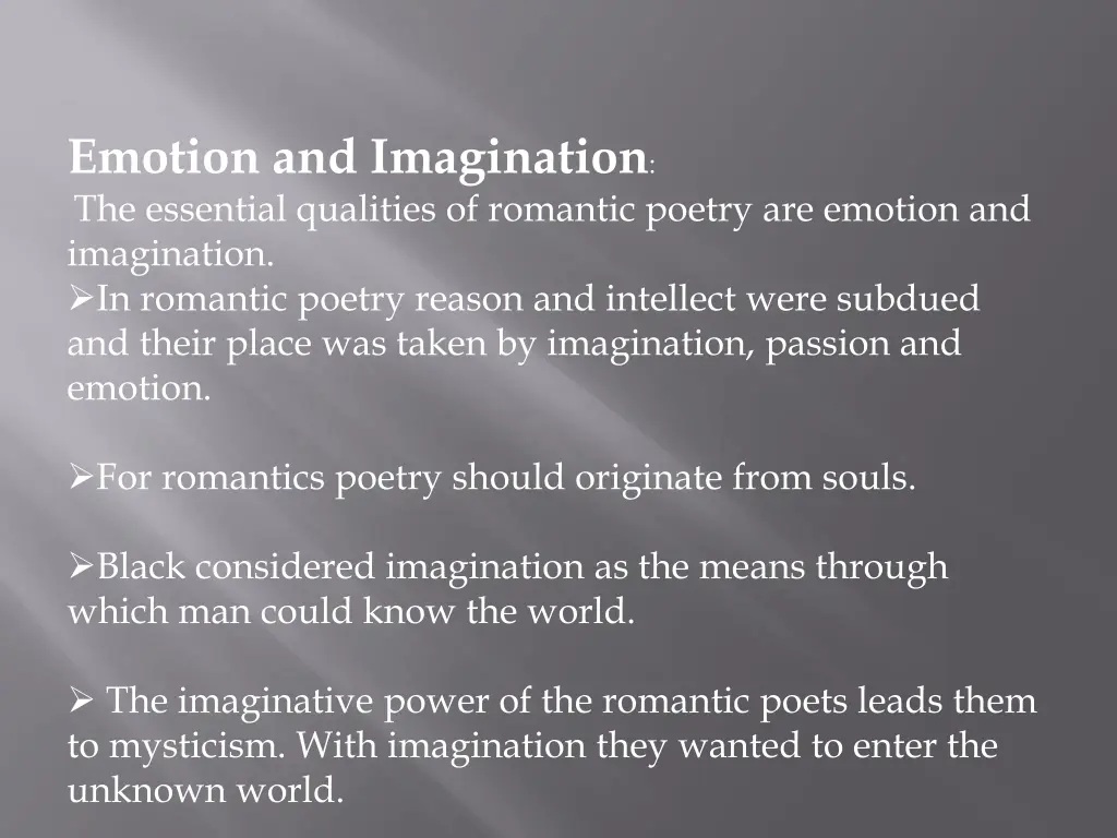 emotion and imagination the essential qualities