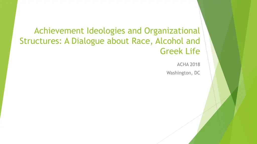 achievement ideologies and organizational