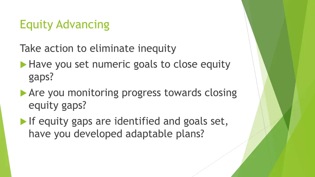 equity advancing