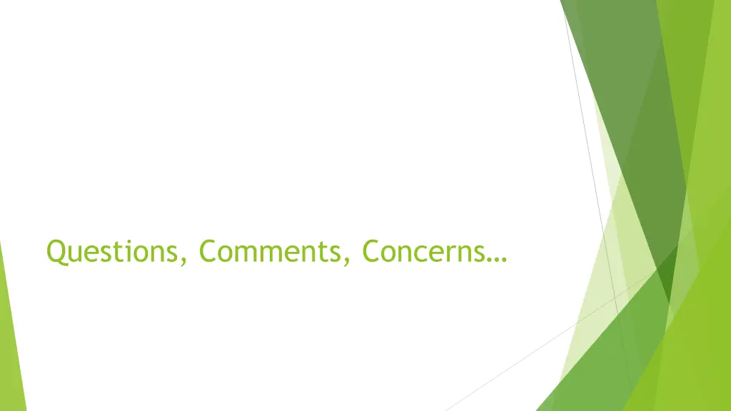 questions comments concerns