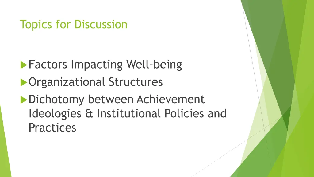 topics for discussion