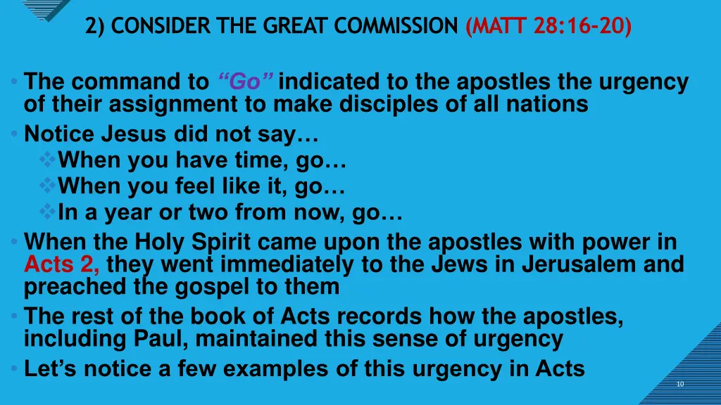 2 consider the great commission matt 28 16 20