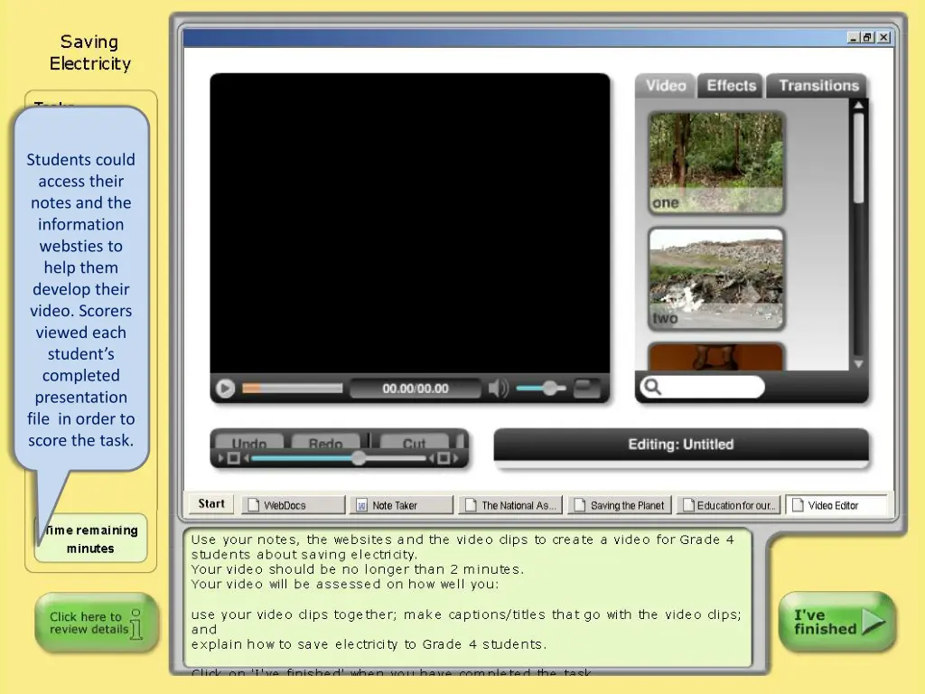 students could access their notes